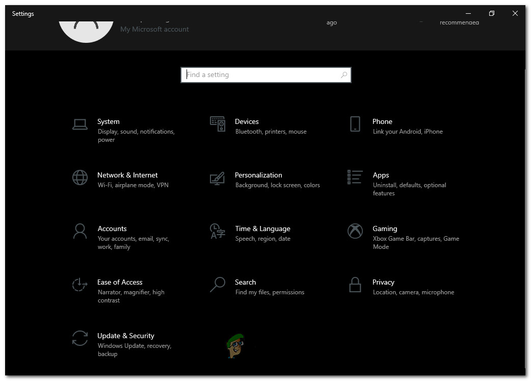 Press the Win&nbsp;+ I keys together to open Windows Settings app