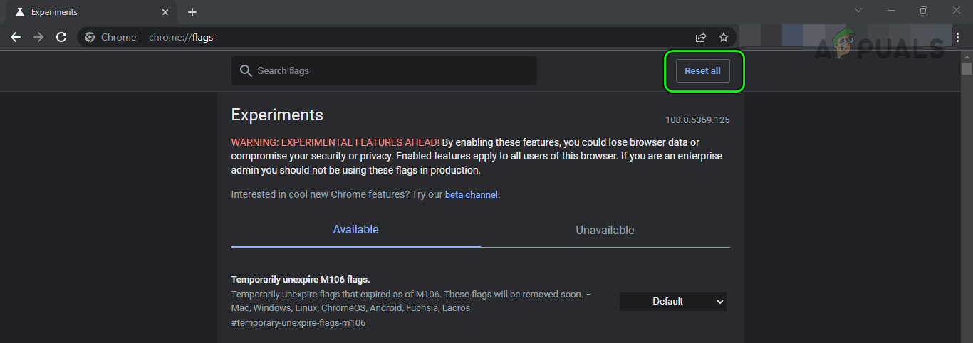 Reset All the Chrome Flags to the Defaults