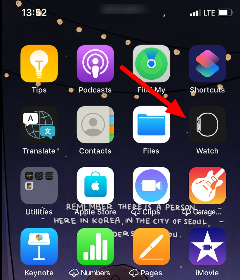 Open the Apple Watch app