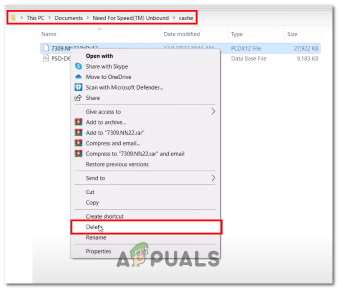 Deleting the Dx12 file inside of the NFS folder found in the documents folder