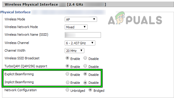 Disable Beamforming on an Asus Router