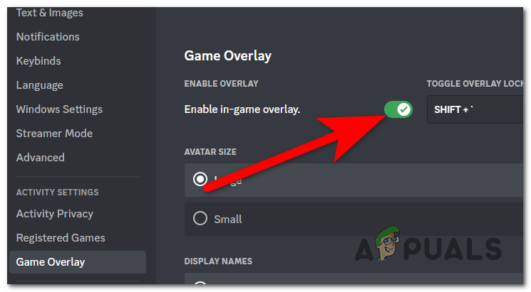 Disabling the in-game overlay