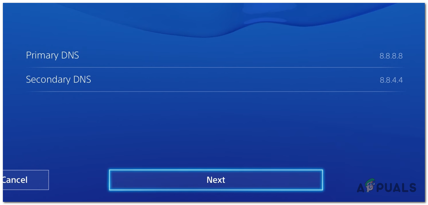 Changing Primary and Secondary DNS on PS4