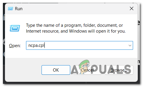 Opening the Network Connections windows