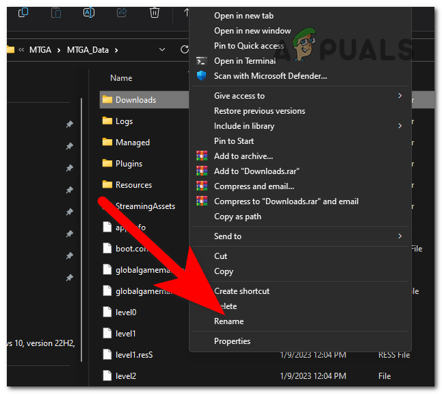 Renaming the file to Downloads_2