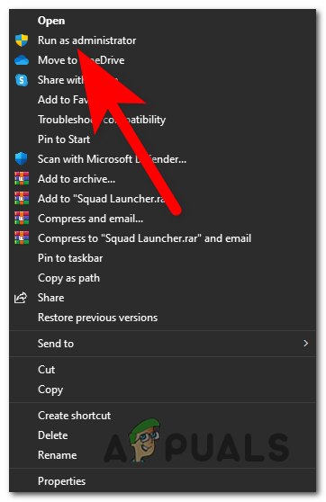Running the game as an administrator