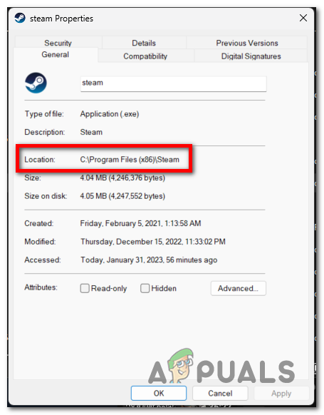 Determining the location of Steam and Squad