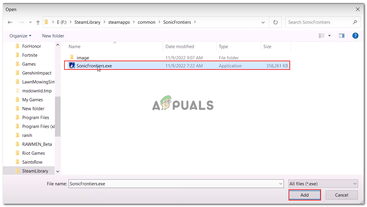 Adding the SonicFrontiers to the graphics setting app to configure GPU usage