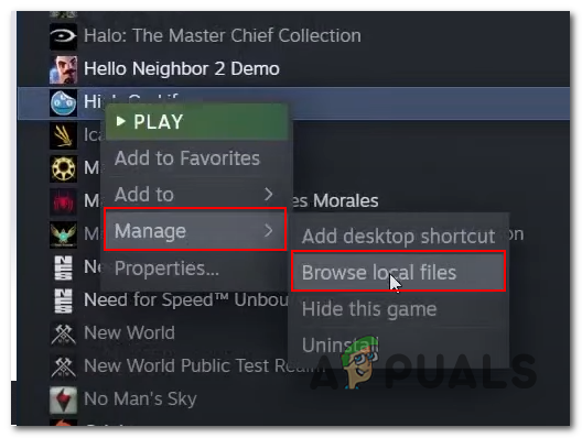 Opening "High on life" installation folder via steam