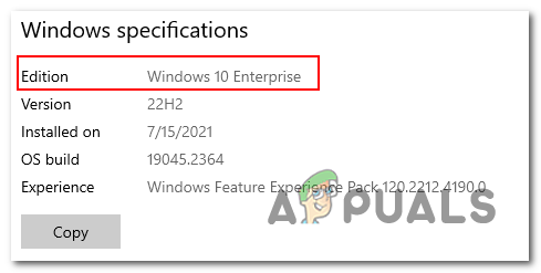 Checking the edition of you computer operating system