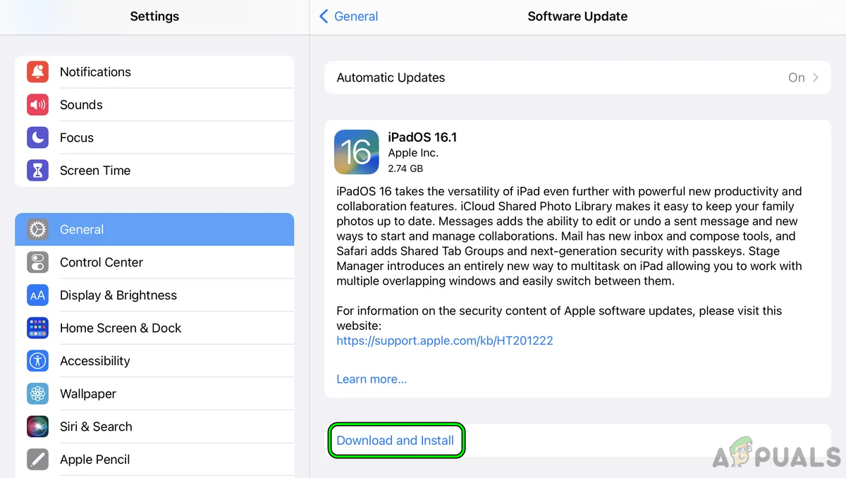 Download and Install the Latest iPadOS Update