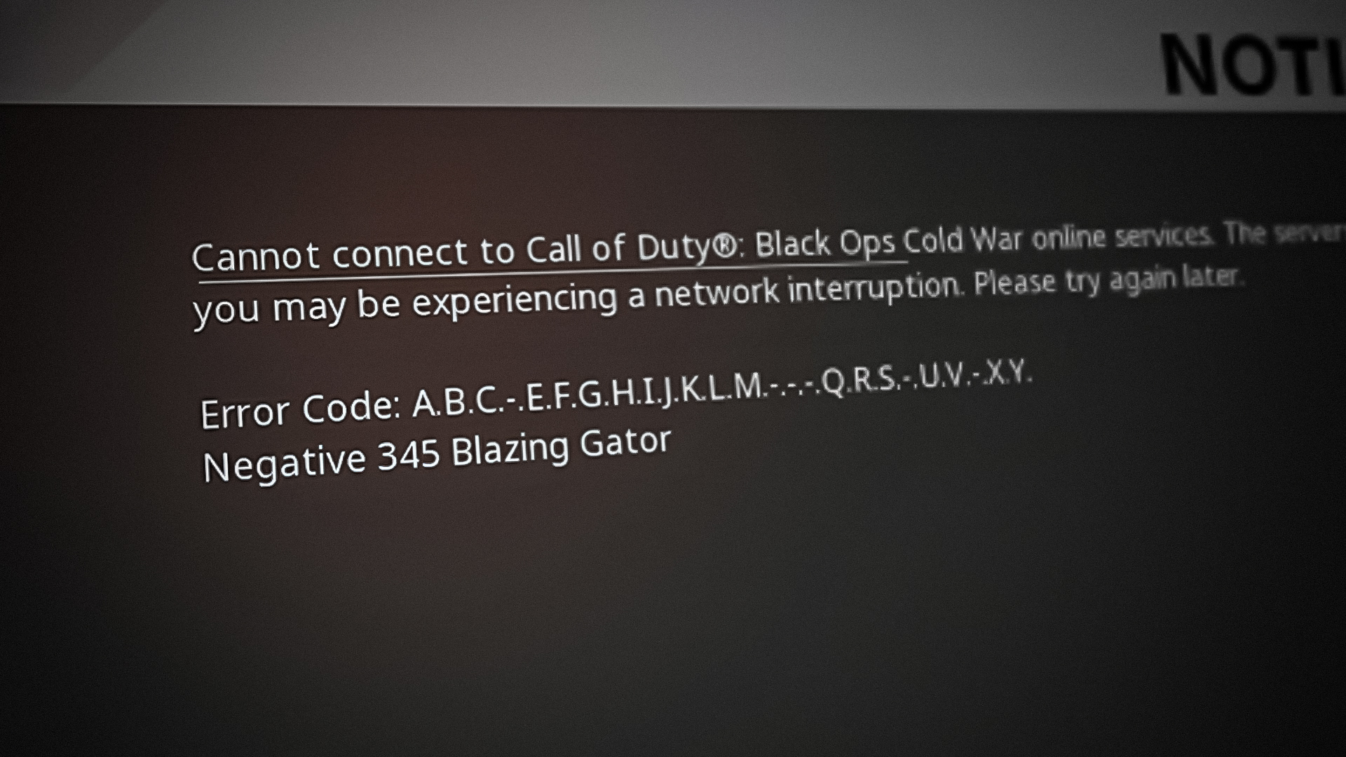 345 Blazing Gator Error