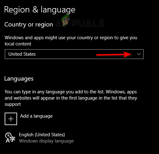 Changing the Windows Region