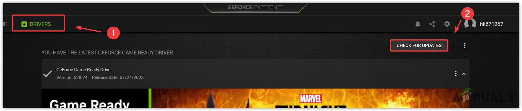 Checking for driver updates