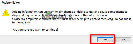 Giving Registry Permission