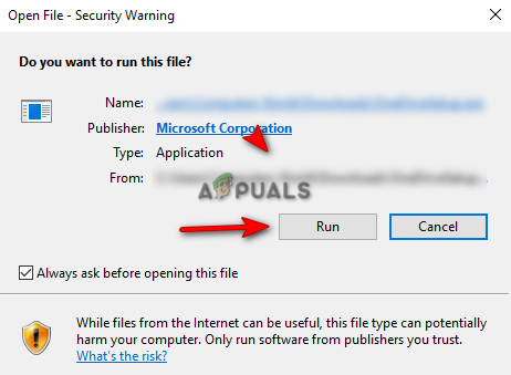 Initiating Installation process