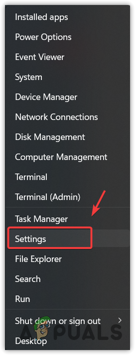 Navigating to Settings