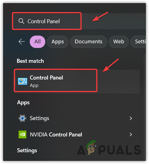 Opening Control Panel