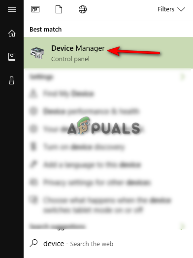 Opening the Device Manager