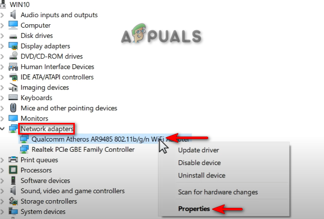 Opening Driver Properties