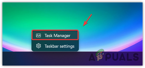 Opening Task Manager