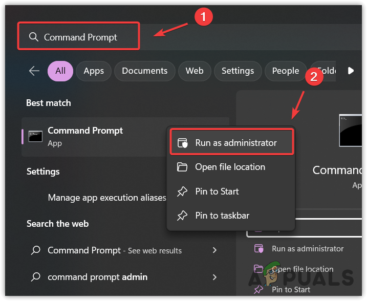 Opening command prompt as administrator