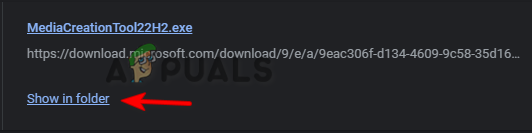 Opening the EXE file location