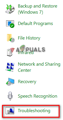 Opening the Troubleshooting page
