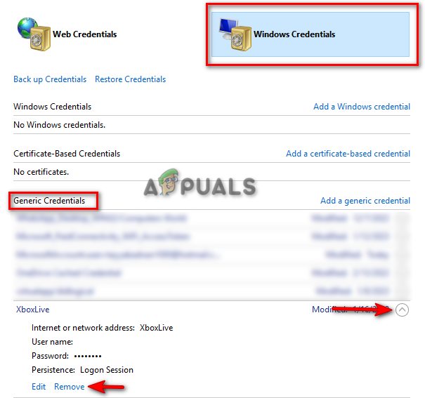 Removing Generic Windows Credentials 
