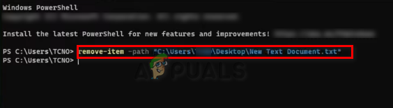 Removing directory from the Windows PowerShell