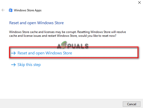 Resetting and Opening Windows Store