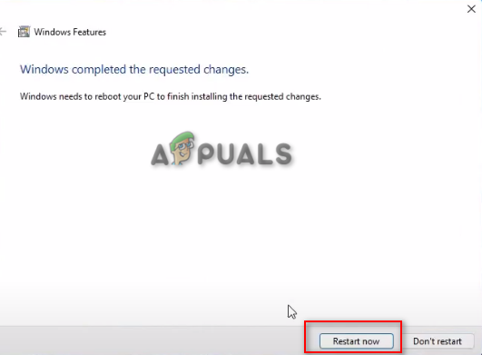 Restarting the computer