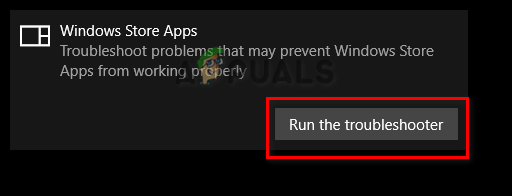 Running the Windows Store troubleshooter