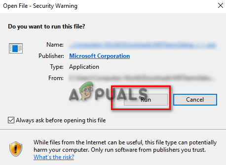 Running the MS Team App