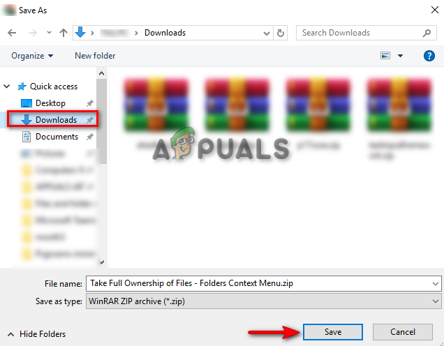Saving file in directory