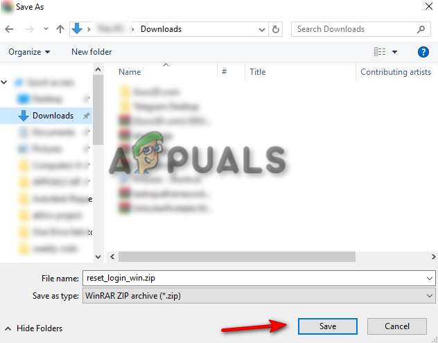 Saving the file in the folder
