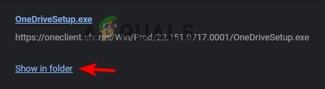 Showing file in the folder