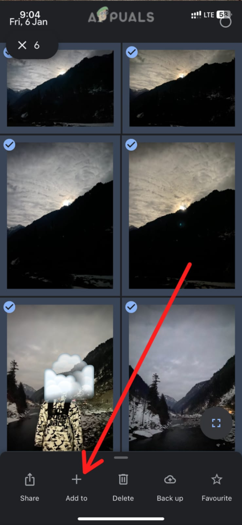 Tap on the 'Add to' option