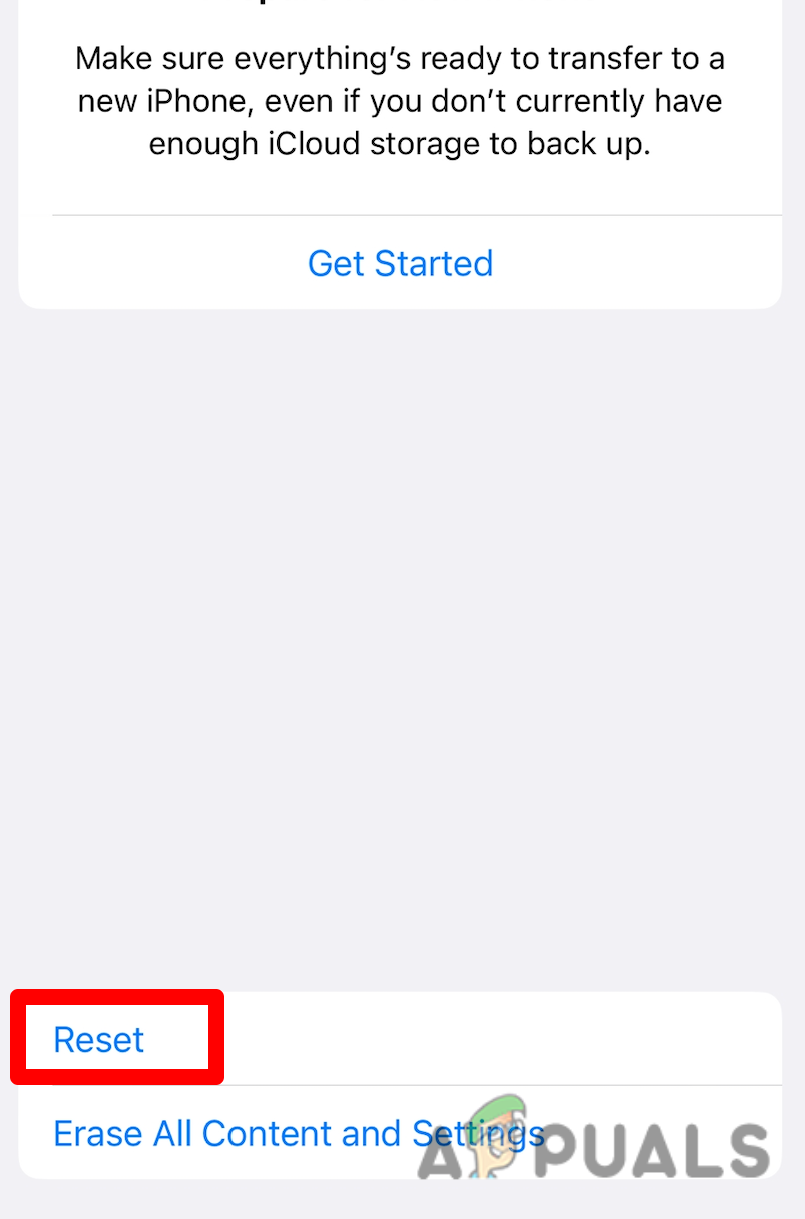 Reset the Wi-Fi settings
