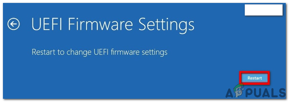 Click on the "Restart" button