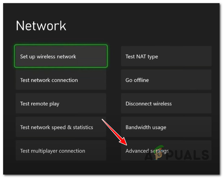 Access the Advanced Settings menu