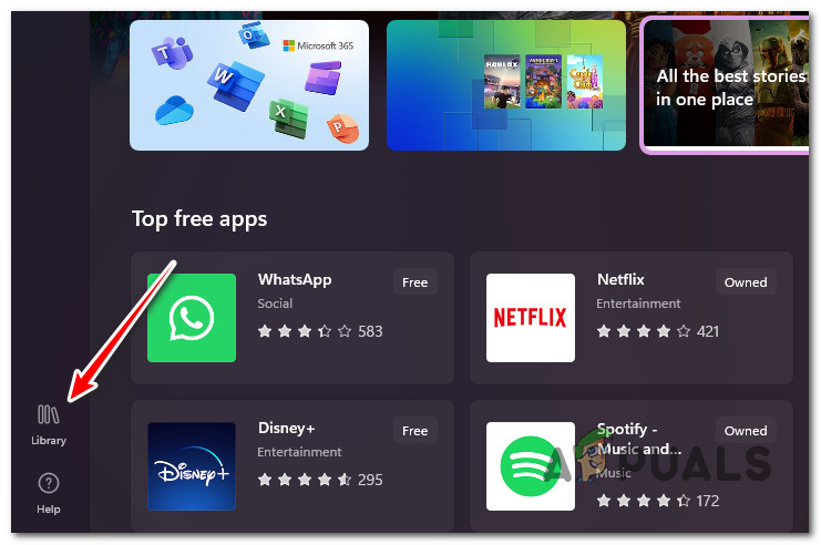 Access the Library Tab