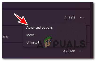 Access the Advanced Options menu