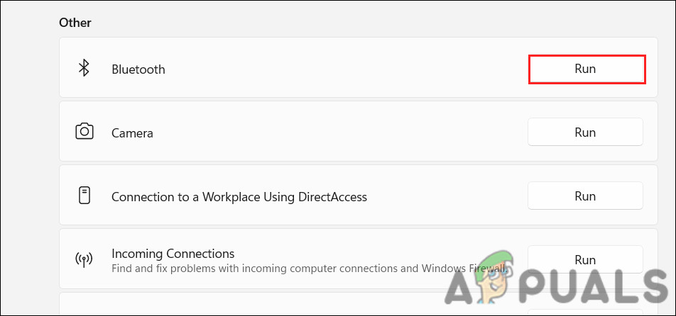 Run the Bluetooth troubleshooter