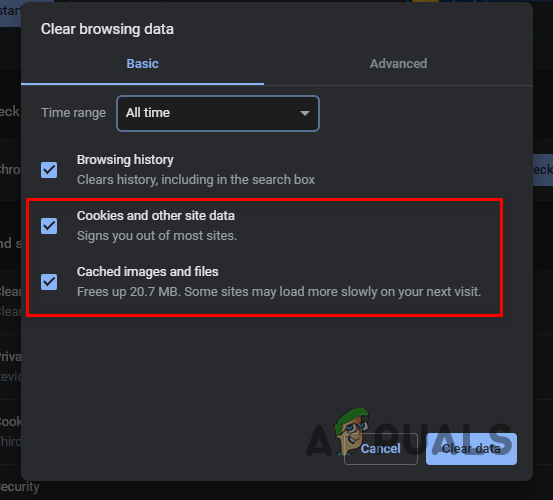 Clearing Cache on Google Chrome