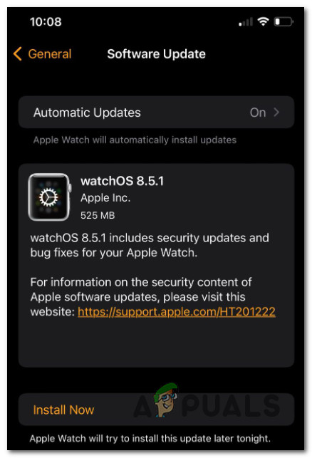 Access the Software update menu
