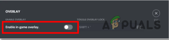 Disable the in-game overlay