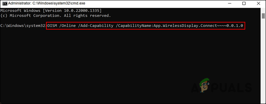 Execute the entered command