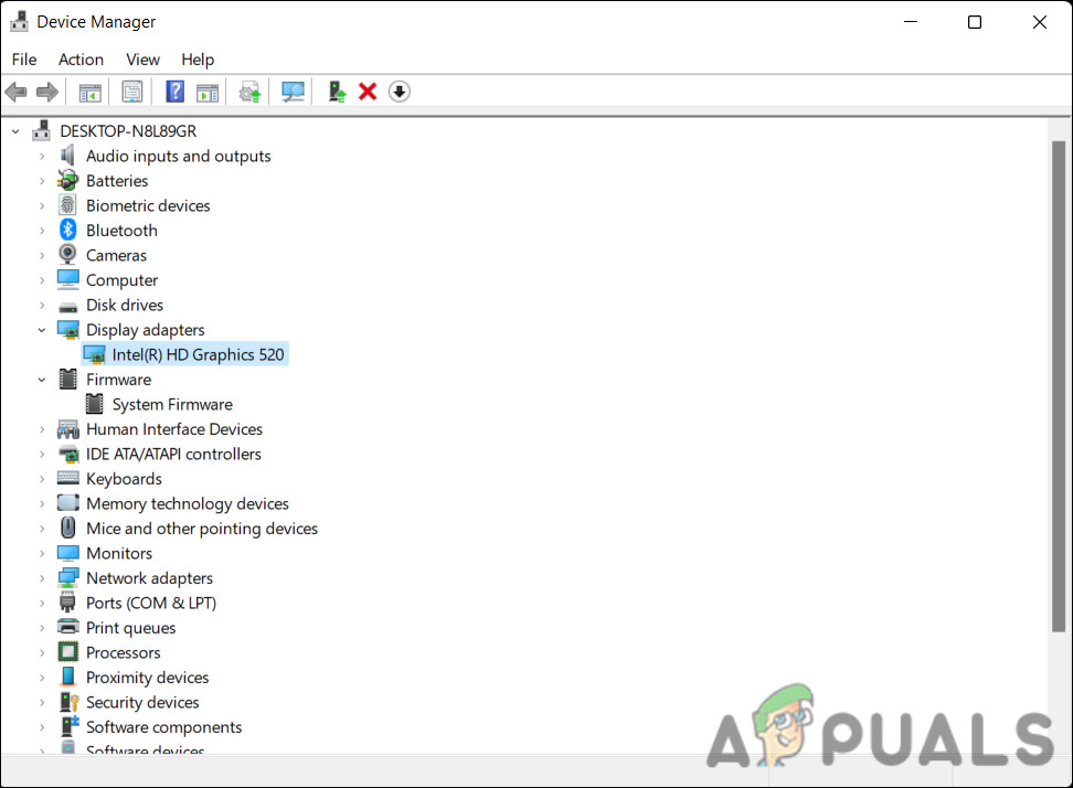 Locate the display driver