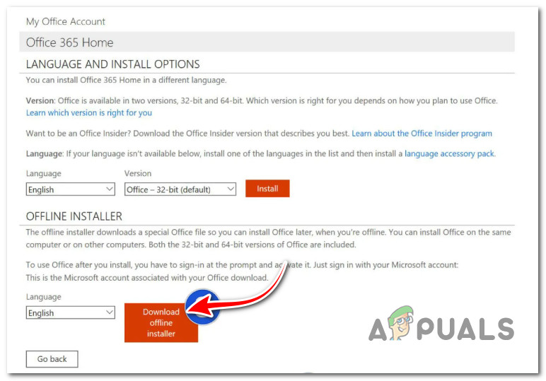 Download the offline installer